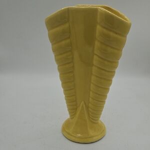USA Pottery Yellow Art Deco Style Vase